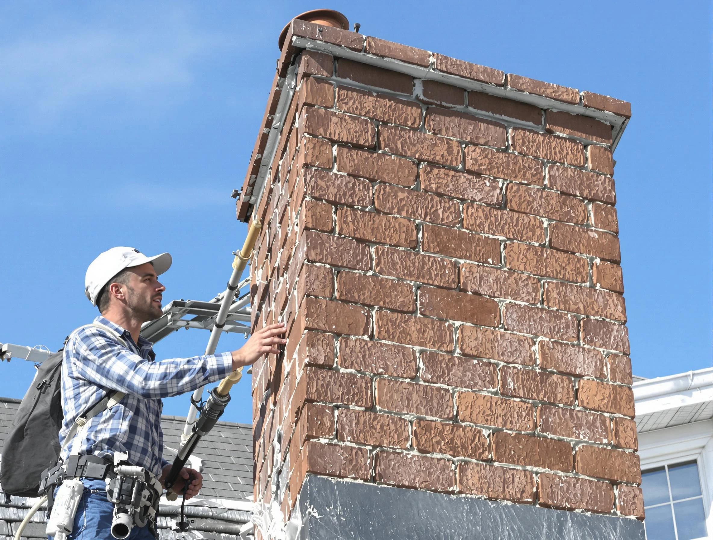 Brickwork for a chimney rebuild by South Plainfield Chimney Sweep in South Plainfield, NJ