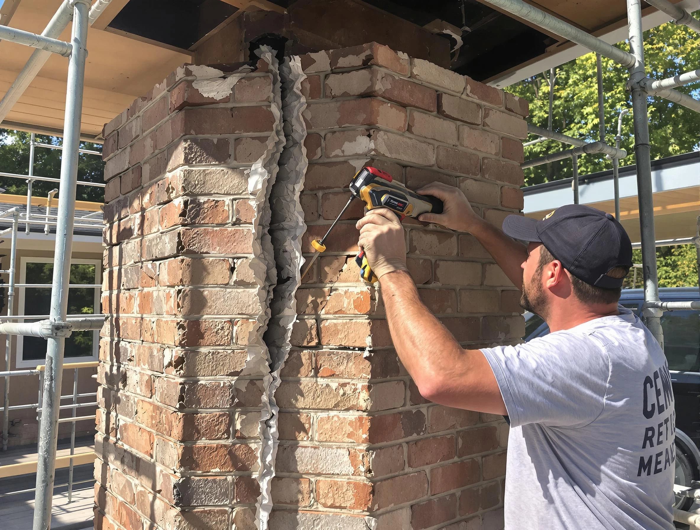 South Plainfield Chimney Sweep technician performing chimney repair in South Plainfield, NJ