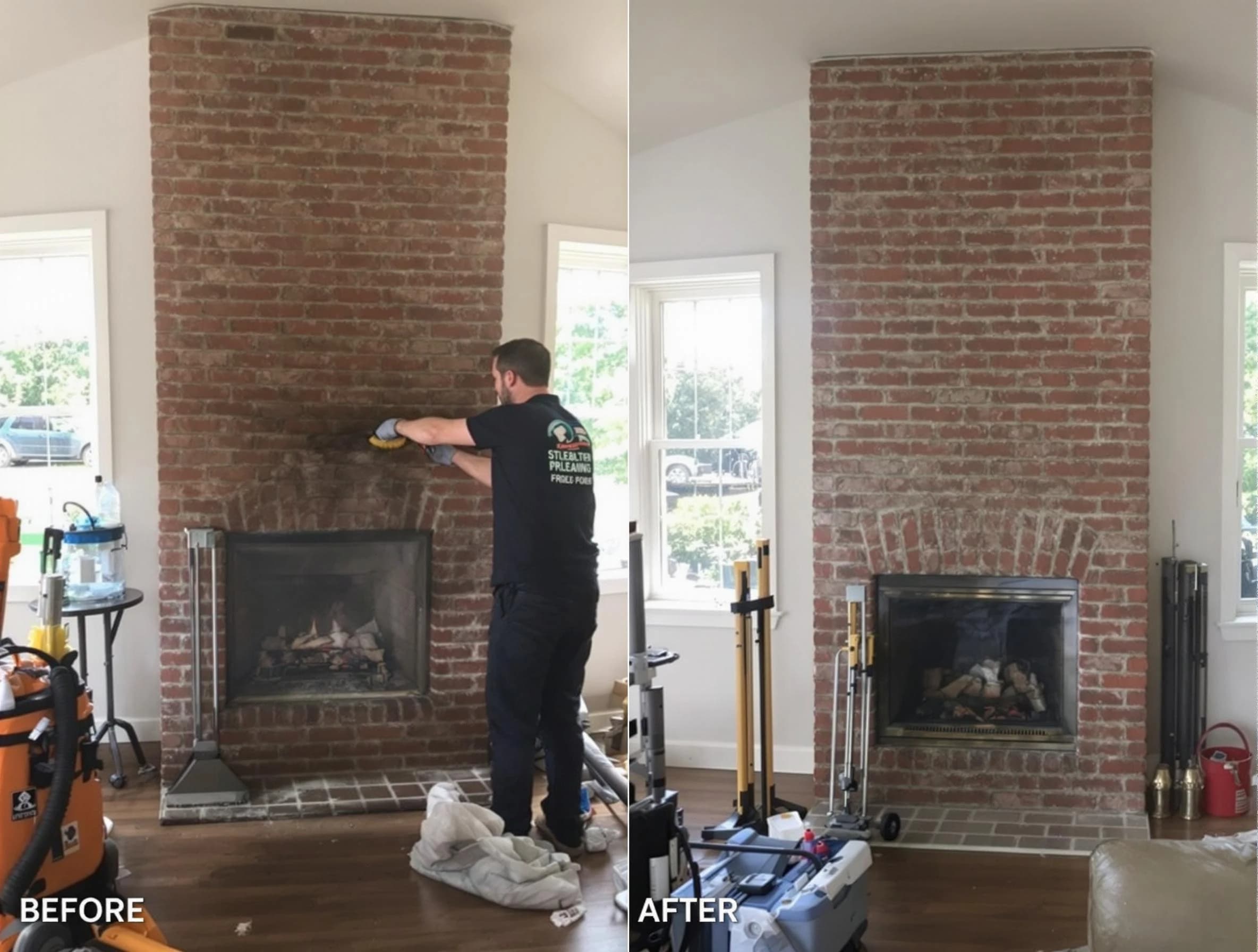 Finished chimney sweeping service by South Plainfield Chimney Sweep in South Plainfield, NJ